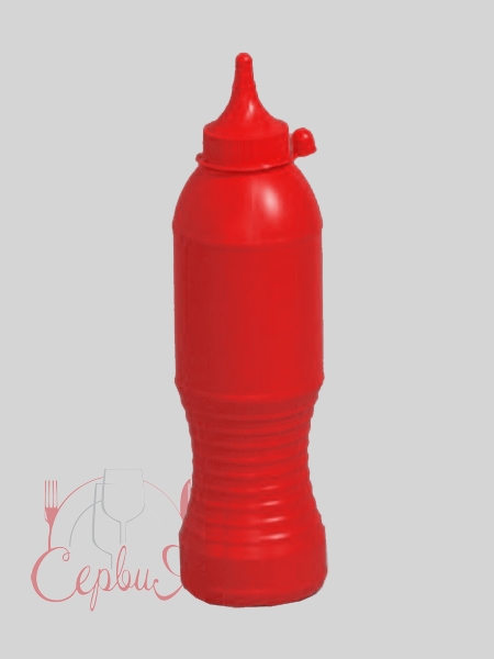 Пляшка пластик. з носиком і ковпачком 500мл червона Ук Н_2