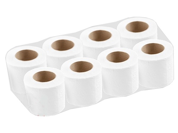 Туалетний папір 3-шаровий білий на гільзі 18,75м Papero КПК ТР032 8шт_1