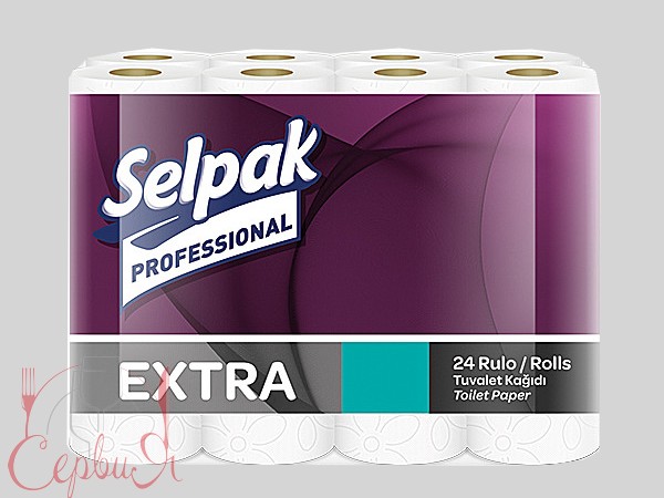 Туалетний папір 2 шари білий 22,3м 24шт Selpak PRO Extra 32761830_2