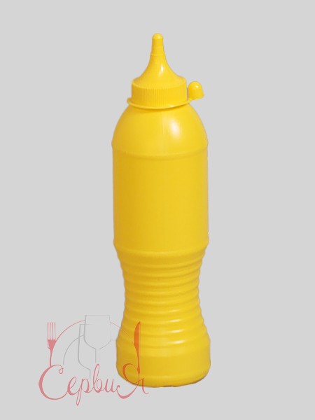 Пляшка пластик. з носиком і ковпачком 500мл жовта Ук Н_2