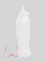 Пляшка пластик. з носиком і ковпачком 500мл біла Ук Н_thumbnail