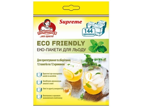 Пакети для льоду 144 кульки ECO FRIENDLY "Помічниця"_1