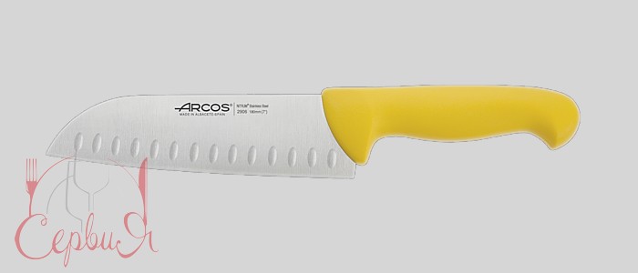 Нож японский 180мм жовтий "2900" 290600 Arcos_2