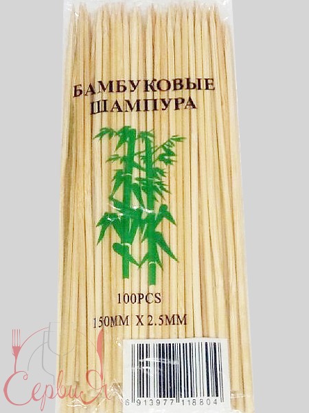 Бамбукові палички для шашлику 15см (2,5мм)  100шт_3