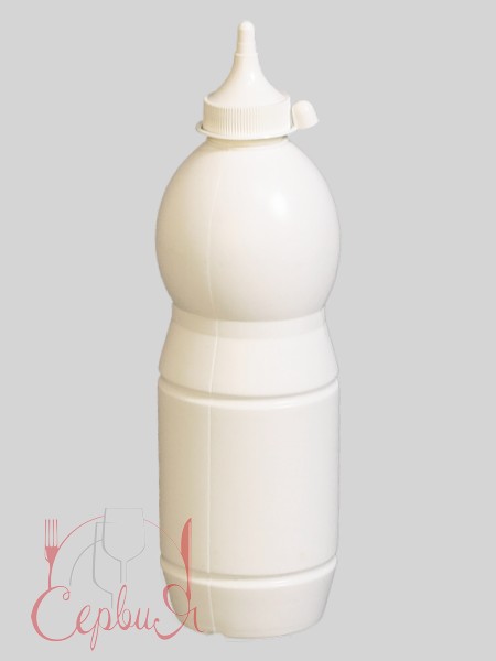Пляшка пластик. з носиком і ковпачком 750мл біла Ук Н_2