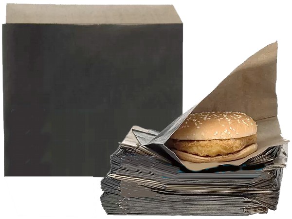 Куток паперовий для бургерів, пончиків 170х160мм крафт без малюнка Black 250шт 1891 ЕП_1