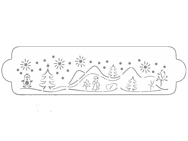 Трафарет для декорування 340х90мм "Зима"40W172_1