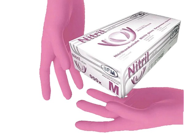 Рукавички нітрілові М рожеві 100шт SFM 534952_1
