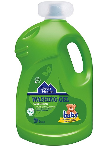 Гель для прання Clean House Concentrate 4л для дитячої білизни 267759_1