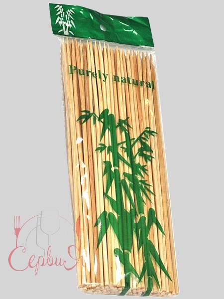 Бамбукові палички для шашлику 25см (3мм) 100шт KN ПП_2