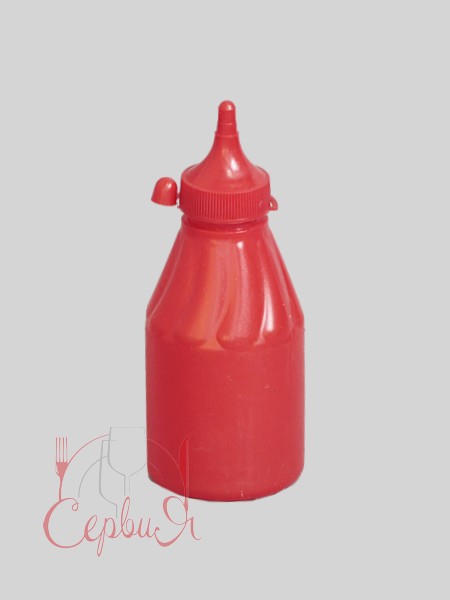 Пляшка пластик. з носиком і ковпачком 250мл червона Ук Н_2