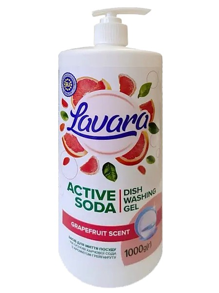 Засіб для миття посуду на основі соди 1000мл Lavara_1