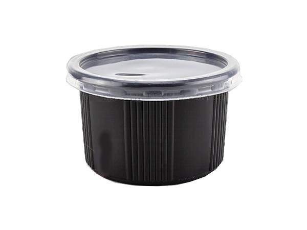 Контейнер для супу з кришкою чорне дно 500мл 110х75мм ПС-115-500 10шт_1
