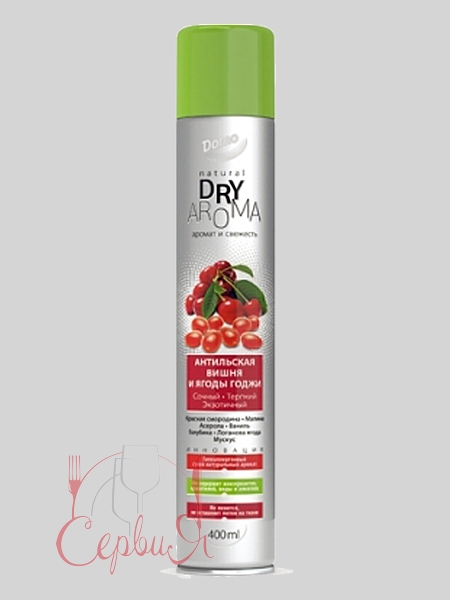 Преміум освіжувач-дезодорант 300мл DOMO DRY AROMA Антильська вишня і ягоди годжі 10107_2