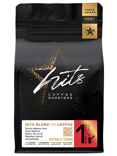Кава в зернах Hits Extra Strong 1000г_1