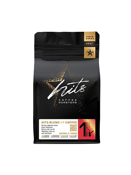 Кава в зернах Hits Extra Strong 250г_1