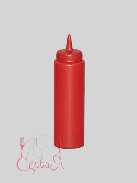 Пляшка пластикова з носиком червона 360мл 964 МАК_2