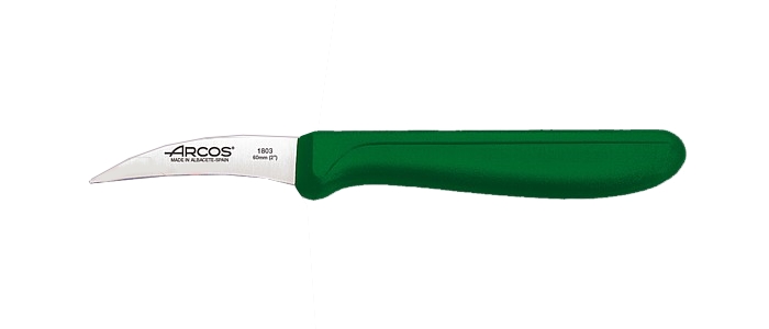 Нож для чистки изогнутый зелен.6см 180321 Genova_1