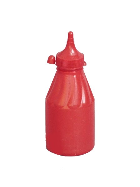 Пляшка пластик. з носиком і ковпачком 250мл червона Ук Н_1