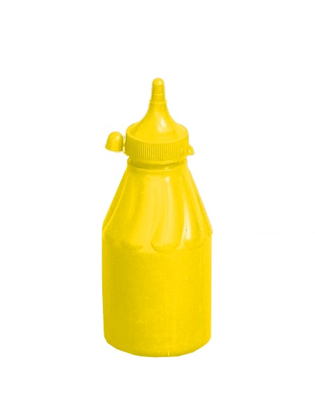 Пляшка пластик. з носиком і ковпачком 250мл жовта Ук Н_1