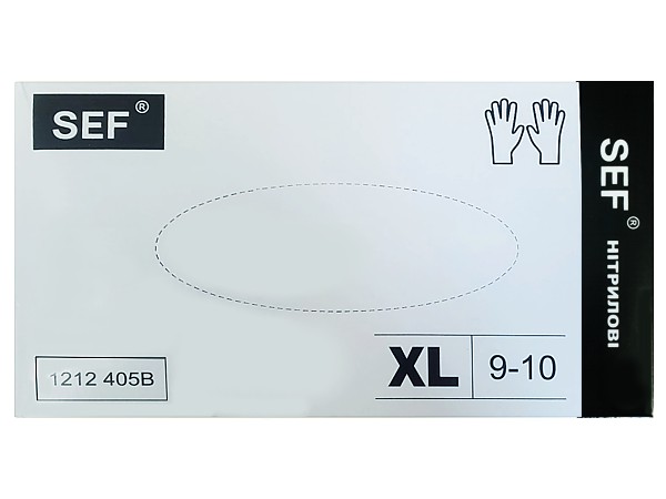 Рукавички нітрілові XL(9-10) чорні 100шт SFM 1212405_1