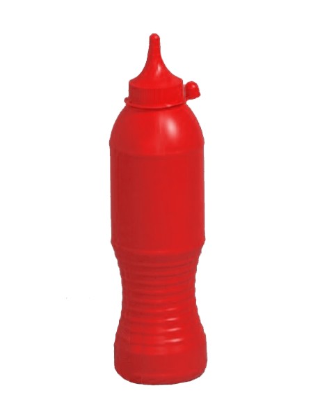 Пляшка пластик. з носиком і ковпачком 500мл червона Ук Н_1