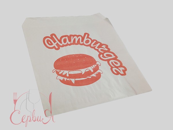 Куток паперовий 135х140мм з малюнком гамбургер СТ_2
