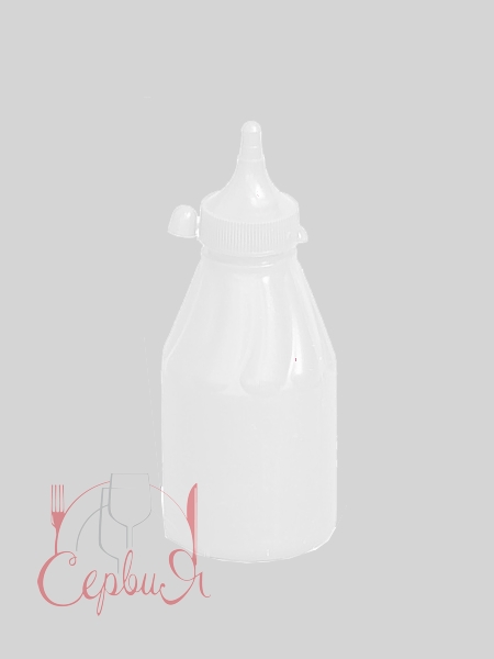 Пляшка пластик. з носиком і ковпачком 250мл біла Ук Н_2