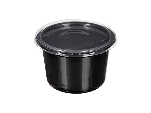 Контейнер для супу з кришкою чорне дно 500мл 115х85мм 10шт А_1