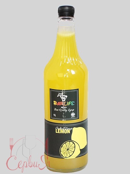 Лимон сироп 1л (ПЛАСТ.БУТ.) Barlife_2