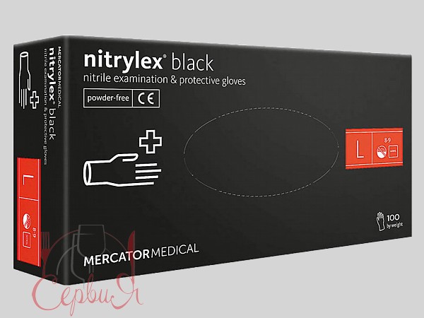 Рукавички нітрілові L чорні 100шт NITRYLEX BLACK PRO 17204400_2