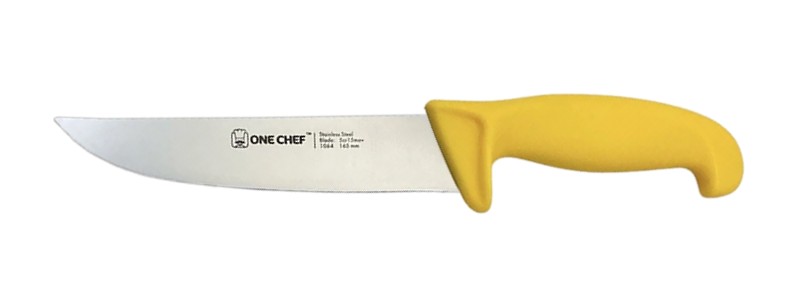Ніж м 'ясника 165мм жовтий 106413 One Chef_1