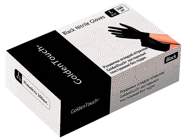 Рукавички нітрілові L(8-9) чорні 100шт GT 123354_1