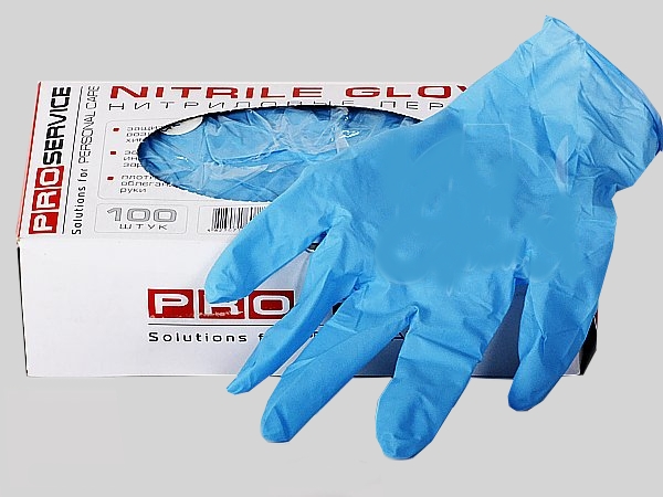 Рукавички нітрілові L сині 100шт PRO 17401100_2