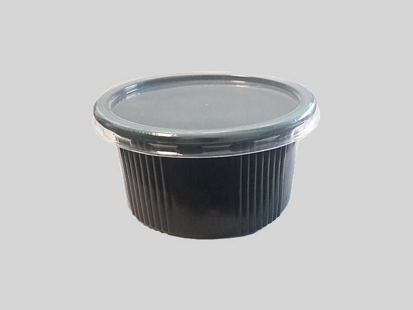 Контейнер для супу з кришкою чорне дно 350мл 110х55мм ПП-115-350 10шт_2