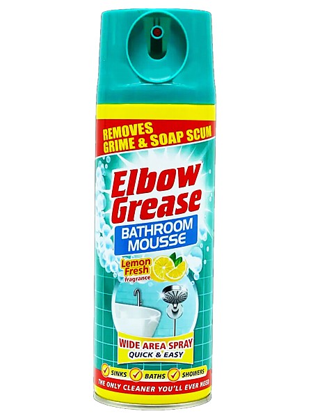 Мус-піна для чищення ванноі кімнати від вапняного нальоту Лимон 400мл 263878 Elbow Grease_1