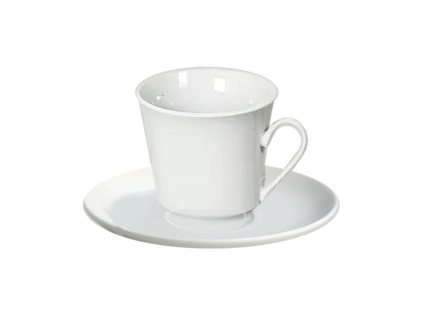 Чашка чайна з блюдцем біла 150мл HO-220-W-C/S_1