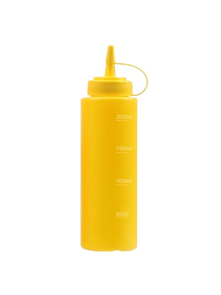 Бутилка пластик. з носиком 240мл жовта з рискою Н_1
