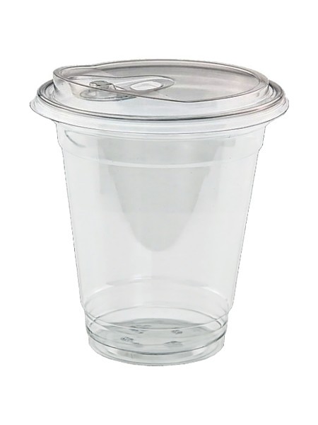 Стакан 350мл з ПЛОСКОЮ кришкою з отвором 100шт ОР_1