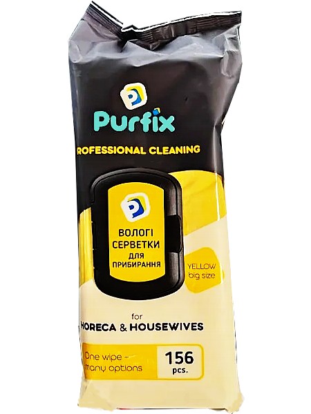 Серветки вологі господарські універсальні для прибирання 156шт Purfix 4820207592094_1