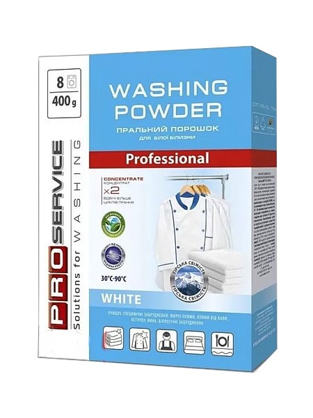 Порошок пральный автомат для білих тканин White 400г PRO 25481700_1