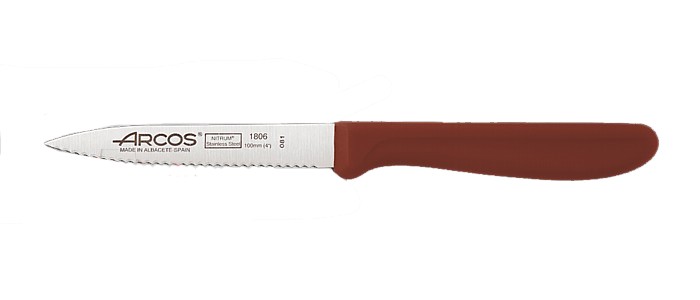 Нож для чистки зубч. коричн.10 cм 180618 Genova_1