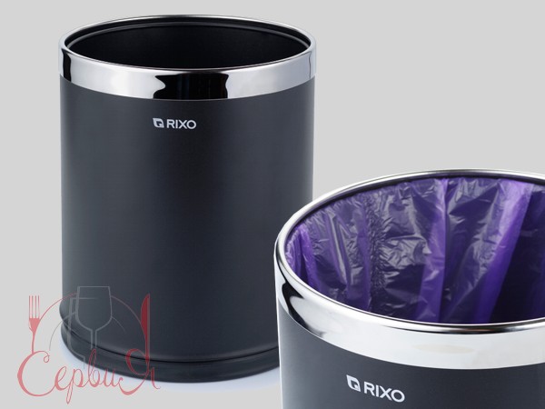 Відро для сміття нерж. чорне RIXO Solido WB103B_2