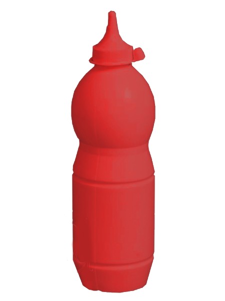 Пляшка пластик. з носиком і ковпачком 750мл червона Ук Н_1