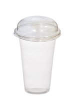 Стакан 500мл з купольною кришкою з отвором 50шт TUР_thumbnail