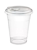 Стакан 400мл з ПЛОСКОЮ кришкою з отвором 100шт TU_thumbnail
