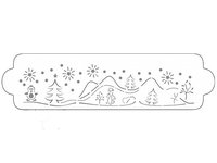 Трафарет для декорування 340х90мм "Зима"40W172_thumbnail