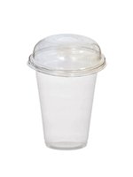 Стакан 400мл з купольною кришкою з отвором 50шт TUР_thumbnail