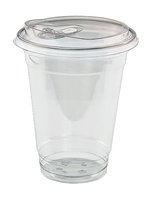 Стакан 400мл з ПЛОСКОЮ кришкою з отвором 100шт ОР_thumbnail