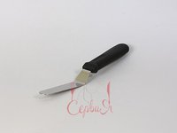 Шпатель кондитерський вигнутий з пластмасовою ручкою 15см 18328_thumbnail
